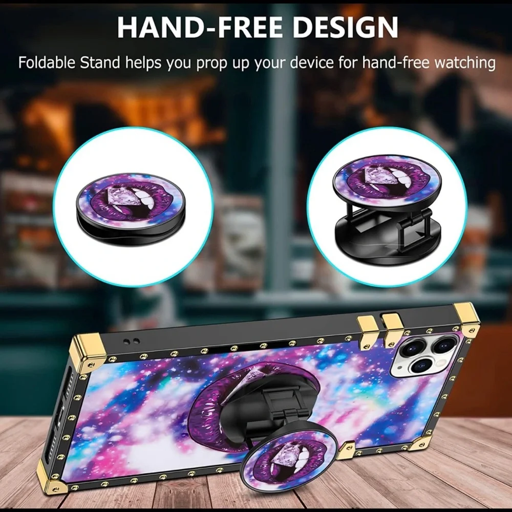 Iphone 11 Pro Max Case with Kickstand for Girls Women Soft TPU Luxury